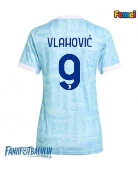 Juventus Dusan Vlahovic #9 Tricou Fotbal Replică 2025-26 Femei Deplasare